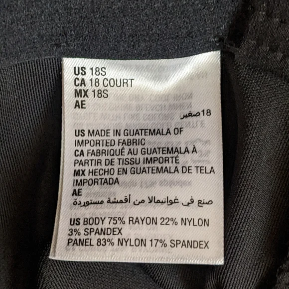 Black Curvy Fit Straight Leg Pants Women's 18 JM Collections New - Picture 8 of 14